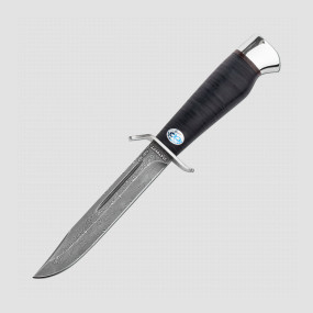 Нож с фиксированным клинком Штрафбат, кожаная рукоять, сталь ЗДИ 1016, АиР, Россия,