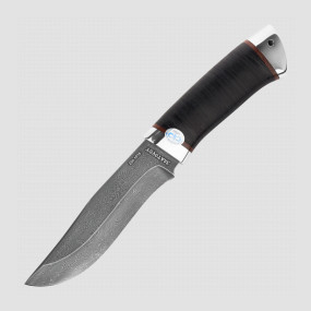 Нож с фиксированным лезвием Клычок-3, рукоять кожаная наборная, алюминий, сталь ЗДИ 1016, АиР, Россия,
