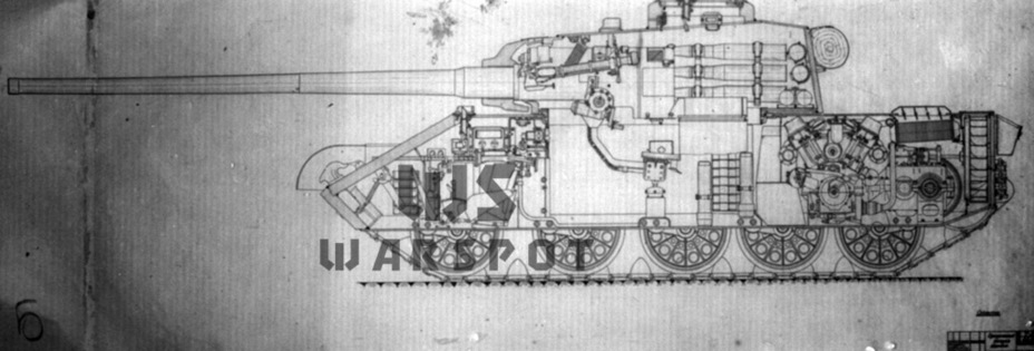 ​Первый проект установки 100-мм орудия в Т-44А, лето 1944 года. Танк всё ещё имеет проектную конфигурацию, в металле он был изготовлен иначе. - Предшественник революции | Warspot.ru