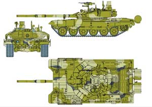 Схема танка Т-90АМ