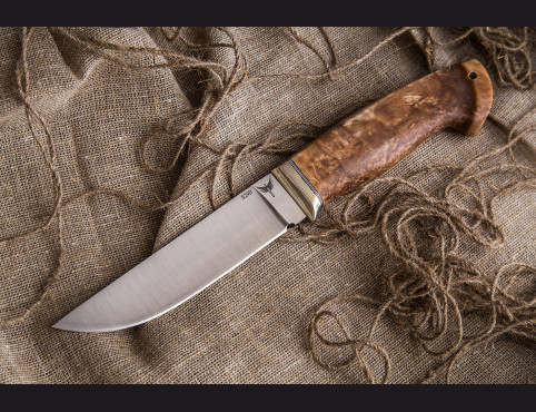 Нож Пума (S290, стабилизированная карельская береза, рукоять резная)
