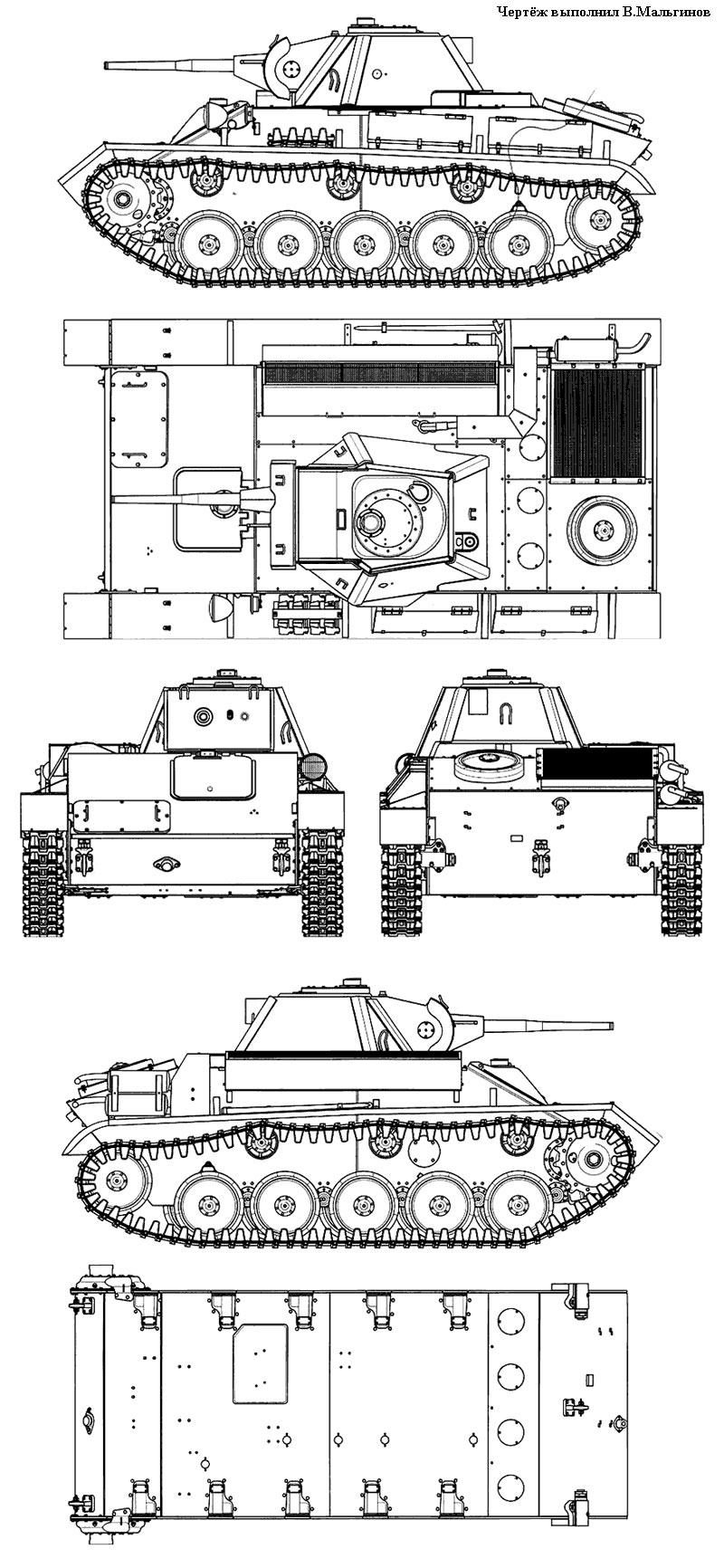 Общий вид танка Т-70М, 1943 г.
