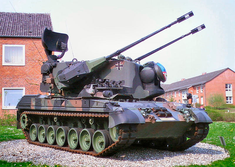 Немецкая зенитная самоходная установка ЗСУ «Гепард» (Flakpanzer Gepard)