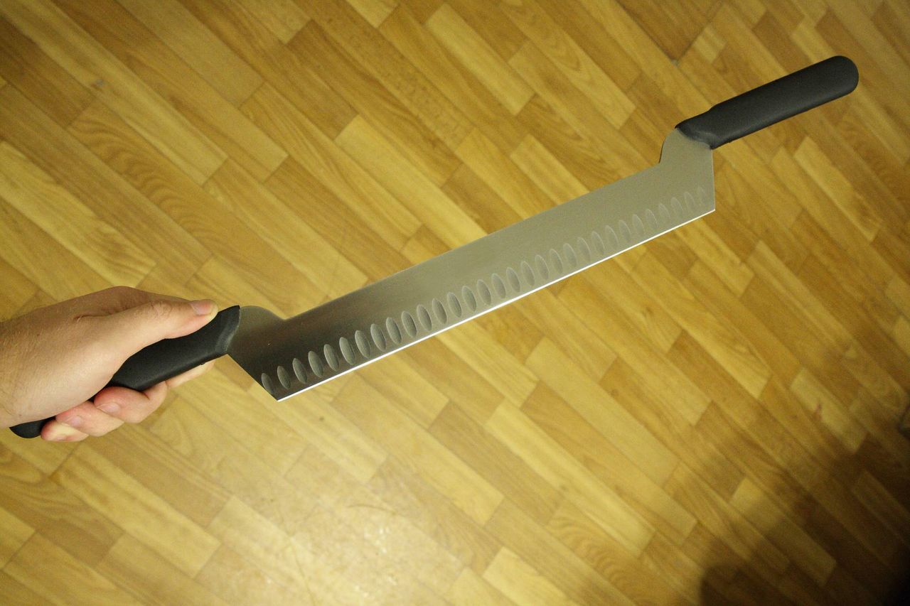 нож для сыра двуручный