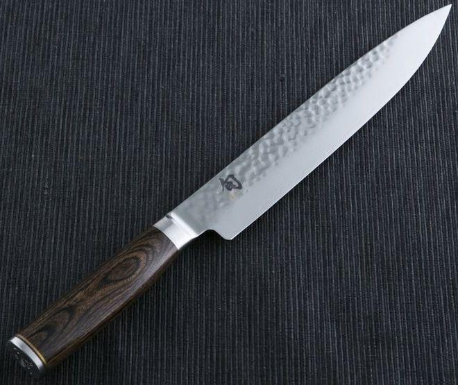 Японский обвалочный нож с коваными канавками
