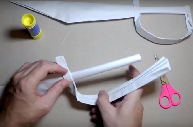 как сделать саблю оригами