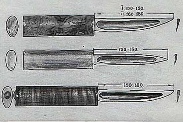 Чертежи и размеры якутского ножа