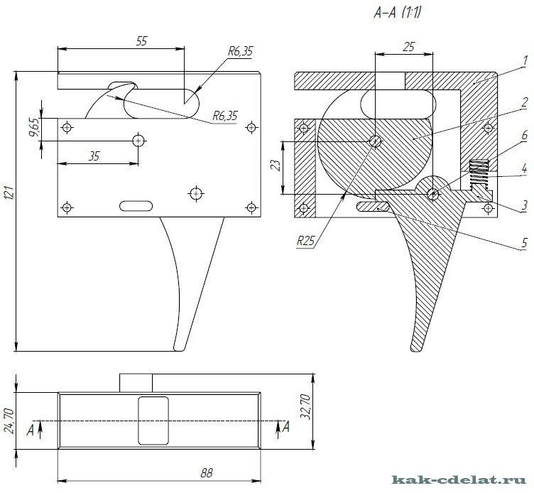 Спусковой механизм для арбалета своими руками чертежи и размеры