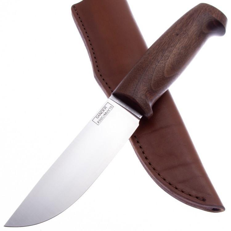 Нож Сандера Шмель X50CrMoV15 орех | Магазин ножей Forest-Home
