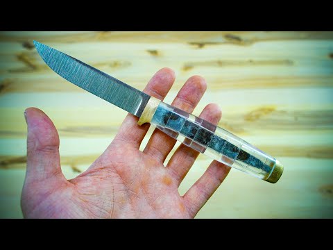 Изготовление прозрачной рукоятки ножа из оргстекла своими руками - YouTube