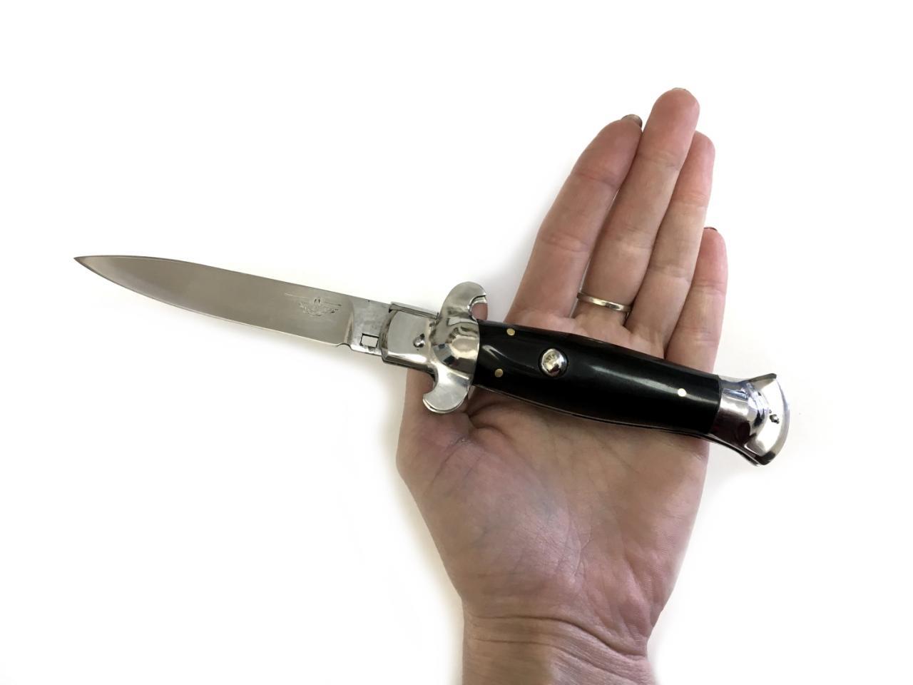 Выкидной нож с кнопкой Флинт Медтех 95х18 купить